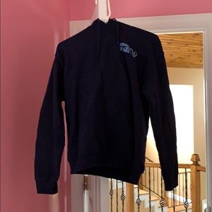 Navy blue loaves and fishes hoodie
